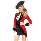 Military Red Coat Womens Sexy Costumes  Halloween Party Dress