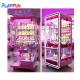 Coin operated games luxury full transparent doll claw vending machine Transparent pink toy doll club candy vending claw