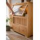 980mm High Hotel Wooden Storage Lockers Nordic Vintage Ash Wood With Glass Door