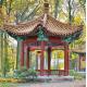Outdoor Courtyard Cabin Chinese Pavilion With Anticorrosive Wood 10 - 18 Seats
