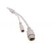 IP67 waterproof RJ45 connector with 12V DC Jack POE IP Camera white cable, ODM