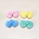 Lovely Ribbon Bow Crafts Flush Material For Garment / Headband Decoration