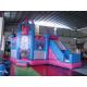 Princess Pink Durable PVC Castle Combo Bounce House Rental Business Use