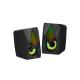 Sleek Black 2.0 PC Speakers Usb Powered Speaker Three Dimensional Surround