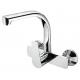 360° Moveable Brass Kitchen Mixer Faucet Two Hole Wall Mounted