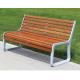 Outdoor Furniture Composite Wood Long Bench Seat Public Park Cast Aluminum Seating Bench Outside Garden Patio PS Bench