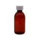 CRC Cap PET Square Sterile Cough Syrup Oral Liquid Bottle Container for Medicine 120ML/4OZ