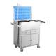 Moving Metal Abs Hospital Stainless Steel Instrument Trolley