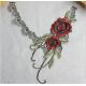 100%Polyester  Embroidery  Pajams Collar Lace   Mesh Based Necklace Decoration