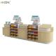 Premium Floor Brown Wood Store Shopping Checkout Counter