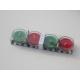 4pk Red & Green scented & assorted glass candle with printed label and packed into clear box
