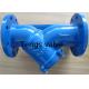 Ductile Iron and Cast Iron Y Strainer, Din Flanged Epoxy Coating Blue Color Y