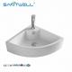 AB8166 White Ceramic Basin Vessel Sink  Washing Basin Above Counter Basin Ultra Thin Edge Bathroom Art Basin