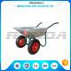 Durable Heavy Duty Wheelbarrow , Two Wheel Steel Wheelbarrow Wide Stance Legs