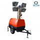 Trailer Type IP65 7m Mobile Lighting Tower For Outdoor Oversized Fuel Tank Design