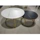 Gilt 80cm 43cm Round Wrought Iron Coffee Table