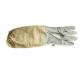 White Color Sheepskin Economical Sting Proof Gloves For Beekeeping Using