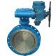 Electric Wafer Style Butterfly Valve Triple Eccentric Design Outdoor Type
