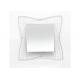 Modern Home Decor Square Mirrored Wall Art Silver Hollowed-out Metal Frame