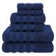 Highly Absorbent 6 Pieces 100% Cotton Towel Set Luxury Dobby Border for Bathroom Shower