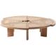 Oak Solid Wood Coffee Table Rattan Top Small Round Coffee Table