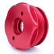 RoHS Certified Aluminum Machining Parts in Red Anodized Finish for ODM