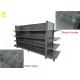 Metal Frame Gondola Shelving System / Wall Side Hardware Store Racks