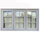 Hurricane Proof Double Glaze Tempered Glass Casement Window with Aluminum Alloy Frame