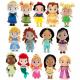 Fashion Cute Disney Princess Family Stuffed Plush Toys For Collection 12 inch
