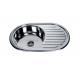 Azerbaijan  premium Round Bowl Single Sink Topmount  Stainless Steel Kitchen Sink with drainboard