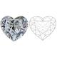 Certified Synthetic Diamonds Heart Shape 2CT Cvd Lab Made Diamonds Colorless Diamond