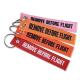 Non - Toxic Embroidered Key Tags Comfortable Touchness For Advertising