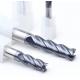 Flat Tungsten Solid Carbide End Mill 65mm Length Titanium Nitride (TiN) Coated
