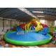 Dinosaur Amusement Park Slide Amazing Inflatable Water Park With Swimming Pool