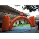 Customized Orange Inflatable Entrance Arch with 2 Big Pillar , CE EN Approval
