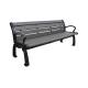 Recycled Plastic Slats Outdoor Garden Wooden Bench With Sandblasted Powder