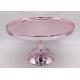 Rose Gold Electroplating Ceramic Cake Stand Strong Dolomite Material For Home Deco