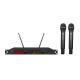 OEM ODM Dual Channel Wireless Microphone , PPL Synthesized 90M Lapel Mic System