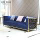 2 - 3 Seater Living Room Lounge Sofa Stainless Steel Velvet Couch European Style