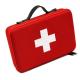 Red EVA First Aid Case with PU Carrying Handle and Embroidery Logo