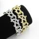 New Arrival Hip Hop Jewelry Nickel Free Rhinestone Gold Plated Cuban Chain Bracelets For Women Men Girls Jewelry Gifts
