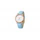 Sapphire Crystal Glass Stainless Steel Ladies Watch With Genuine Leather Strap