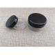 Black Cap Plastic Cosmetic Jars Abs / Pp Material For Skin Care Products