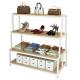 Home Furniture 4 Tiers Wooden Shelvs Display Stand Rack for Supermarket Bag Retail Shops