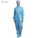 Food Processing Anti Static Suit Dust Proof Clothing Straight Open Button Lapel Gown