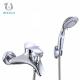 Triple Handle Mixing Bathtub Faucet Durable Ceramic Valve