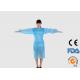 Non Woven Disposable Medical Gowns Blue Color For Cross Infection Preventing