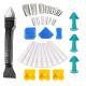 34PCS Caulking Finisher Tool Reusable Stainless Steel and Silicone Sealant Nozzle Applicator Caulk Scraper