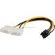 6-Pin PCI Express to Two 4-Pin Molex Power Adapter Cable