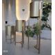 Garden Multifunctional Stainless Steel Planter Pots Round Cylinder With Stand